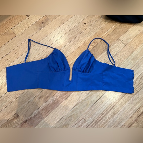 Zara blue top, tank top, going out top - Picture 3 of 4